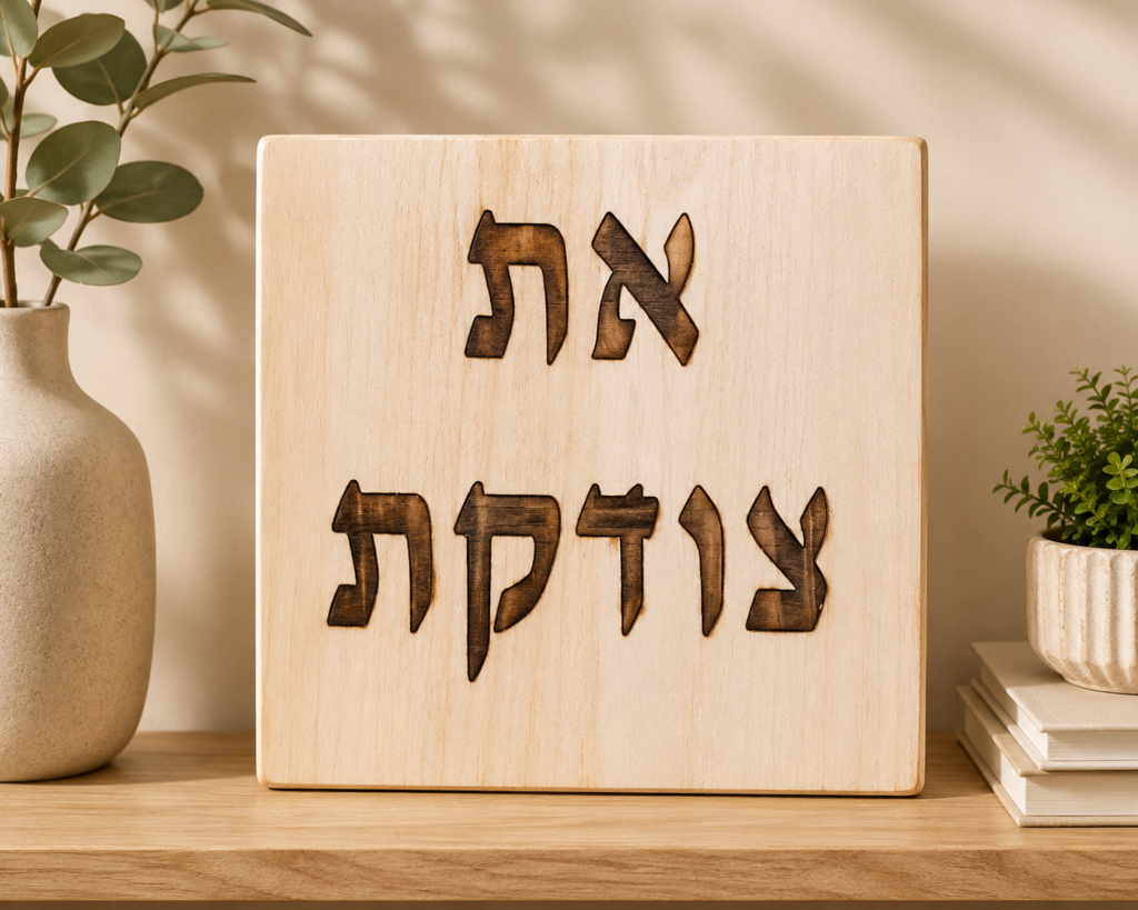 שלט עץ חרוט את צודקת עם כיתוב הומוריסטי