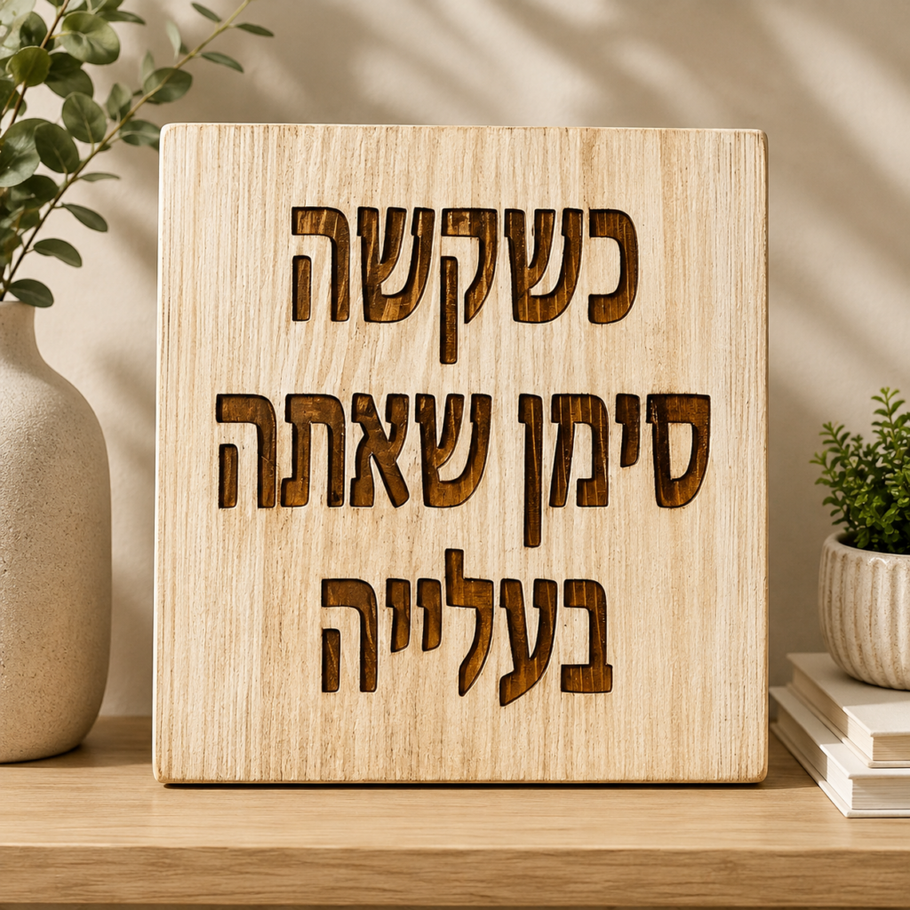 שלט עץ חרוט – כשקשה סימן שאתה בעלייה