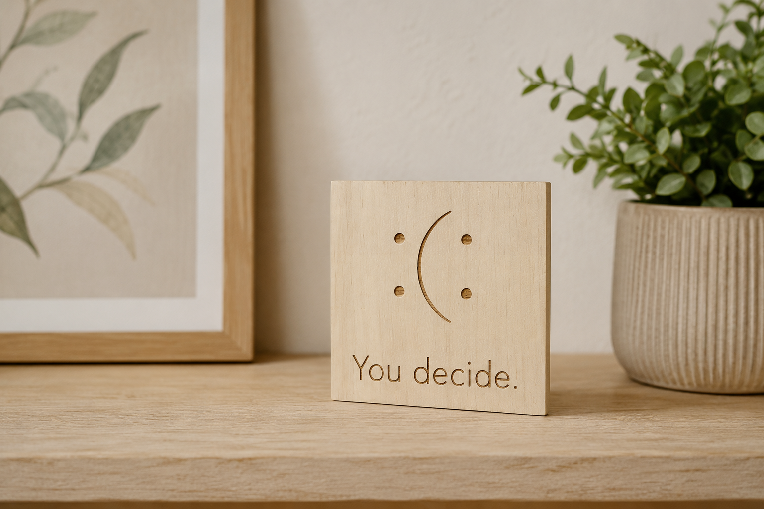 שלט עץ חרוט – You Decide – תמונה 2