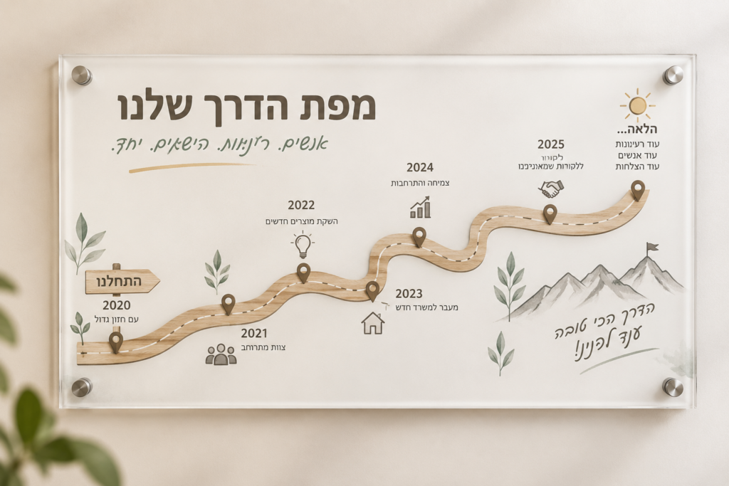 מפת הדרך שלנו – לוח אבני דרך אישי לעסק ולצוות